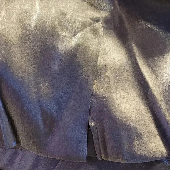 Positive Attitude Petite Shiny grey 2 piece set jacket and skirt - Picture 8 of 12